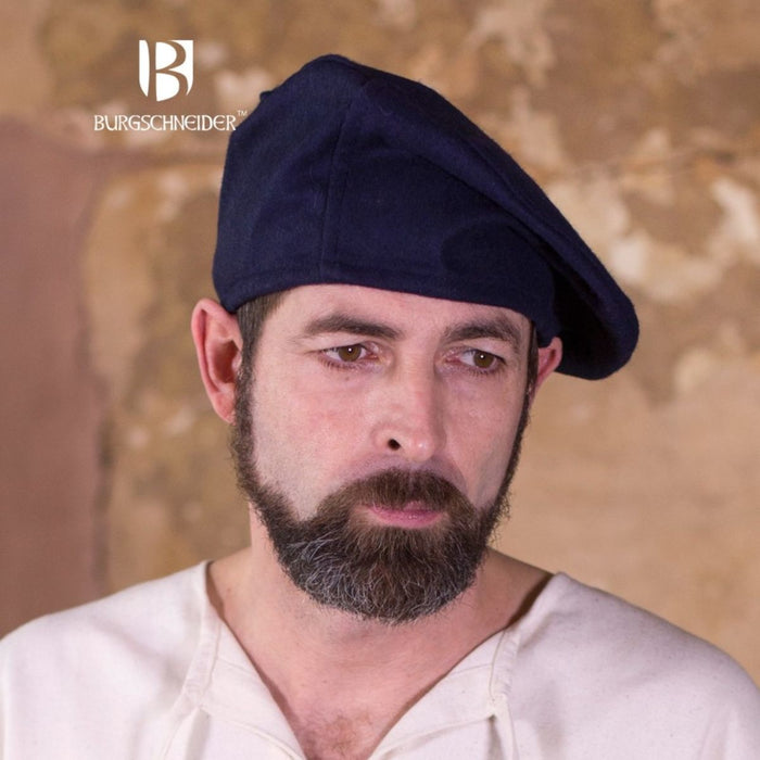 Beret Harald, blue, wool blend