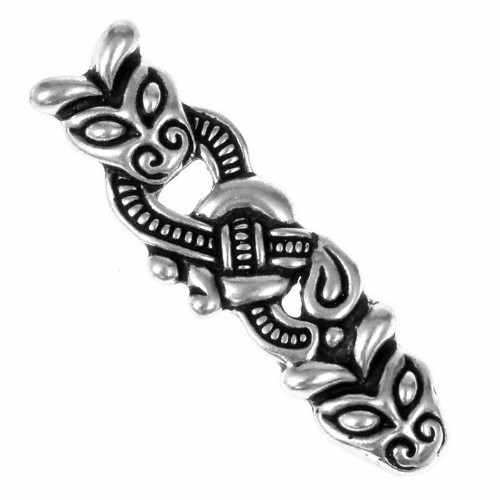 Viking belt end Borre, 1 cm (silver-plated)