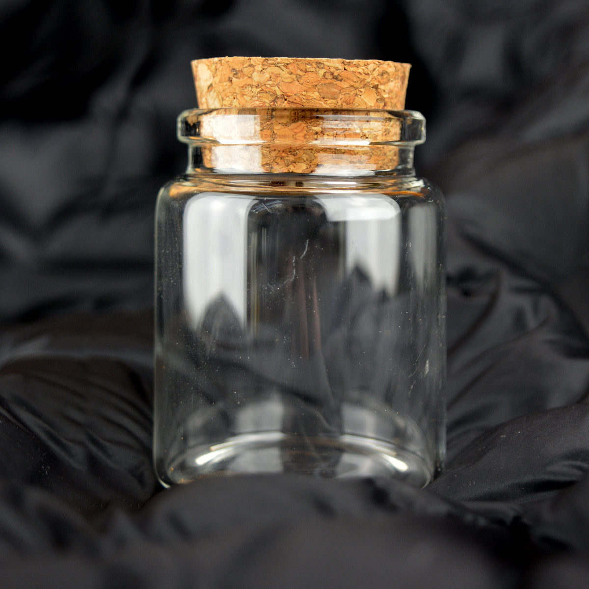 Round glass jar