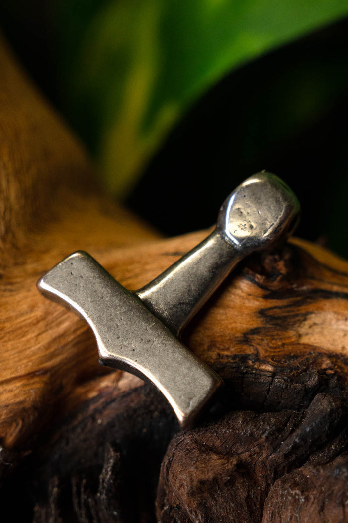 Viking Thor's hammer Sejro, silvered bronze