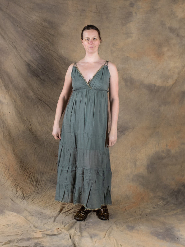 Goddess Dress Athena, nature green