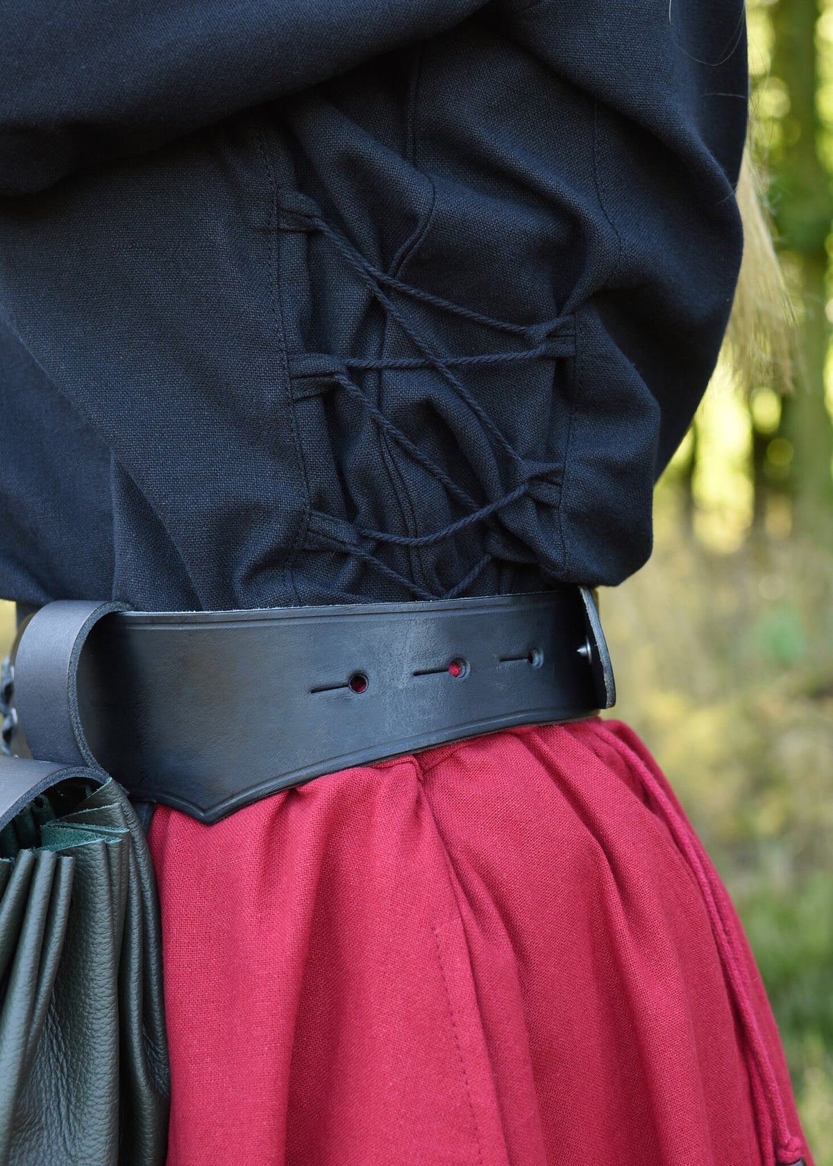 Medieval blouse Aubrey, black
