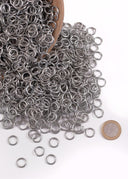 3 kg verzinkte Kettenringe, 9 mm