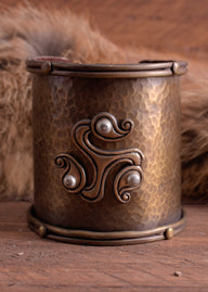 Celtic bracelet with triskelion, brass