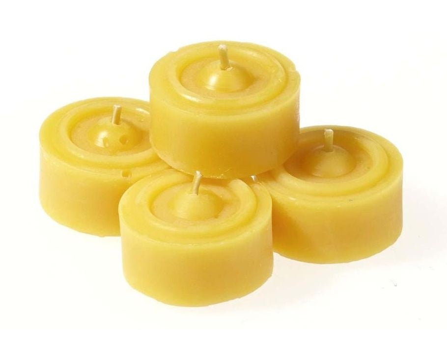 Beeswax tea lights, set of 10