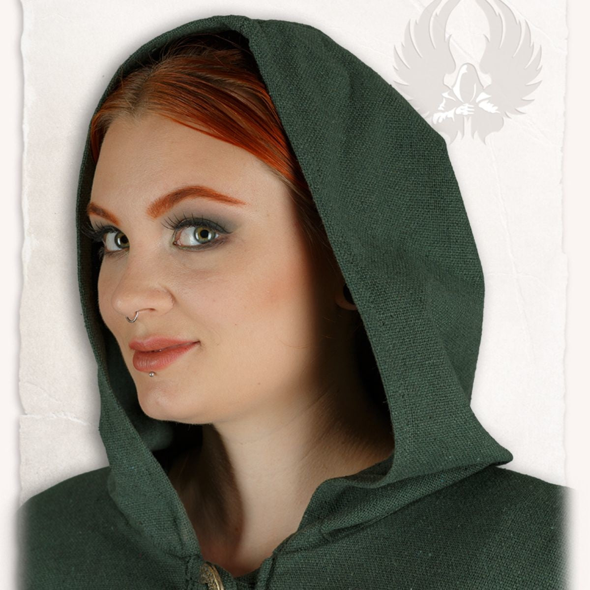 Medieval cape Kim, olive green