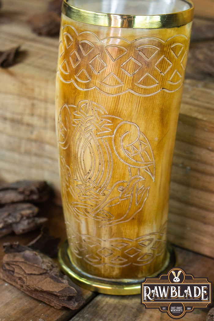 Horn Mug Celtic Birds, 300-500 ml