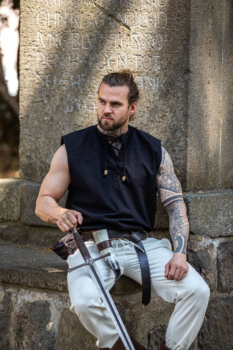 Camisa pirata Jean, negra