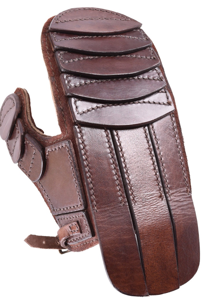 Full contact leather glove, left hand