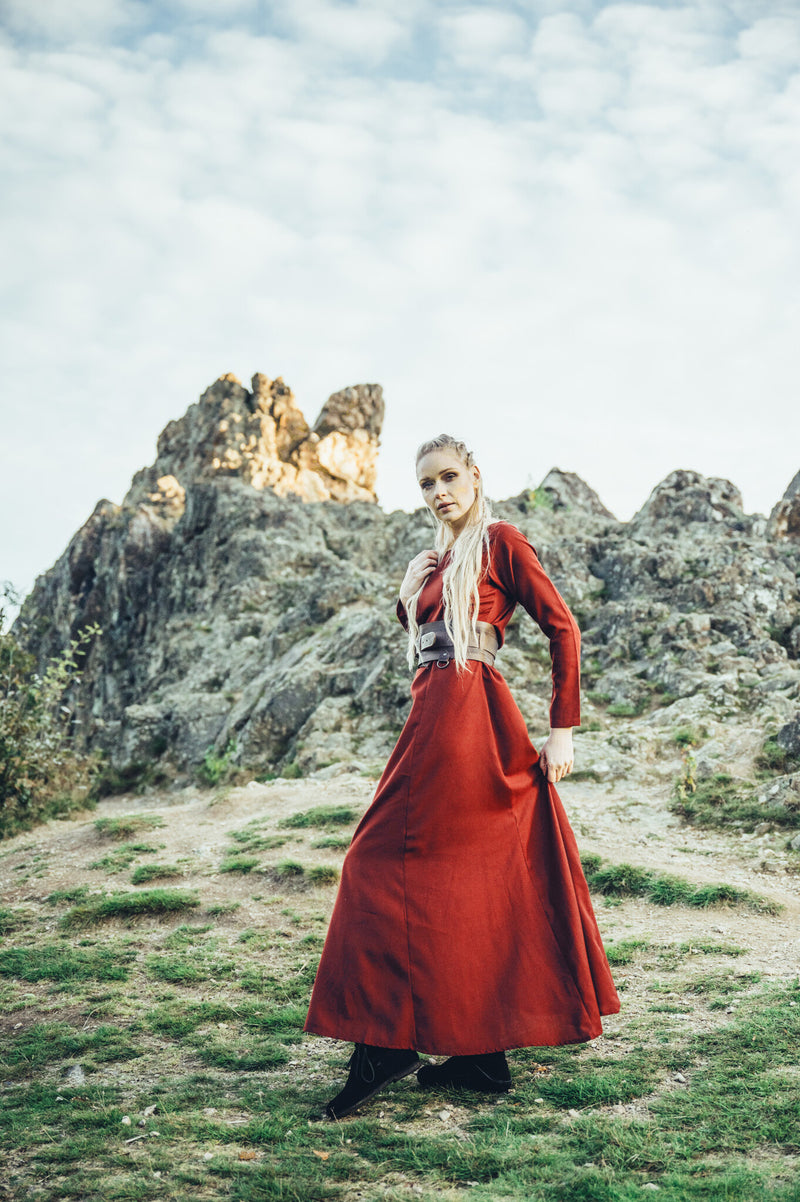 Abito vichingo Lina, rosso