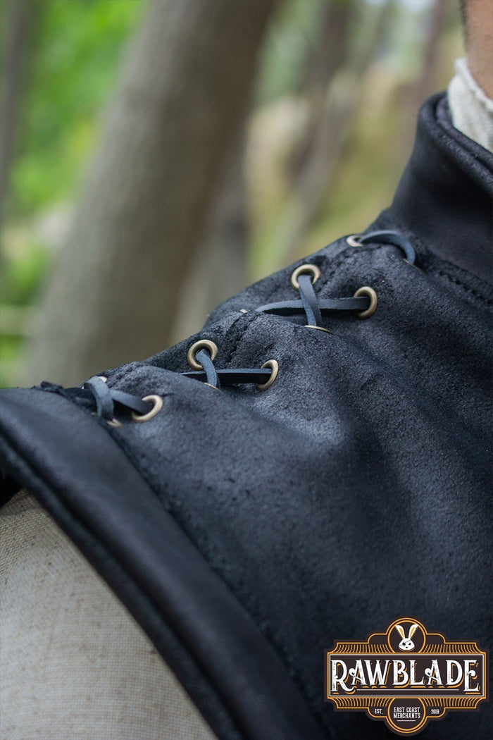 Diego Leather Jerkin - Black
