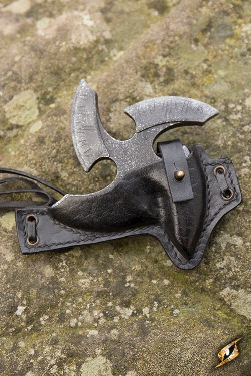 LARP shuriken with holder, black