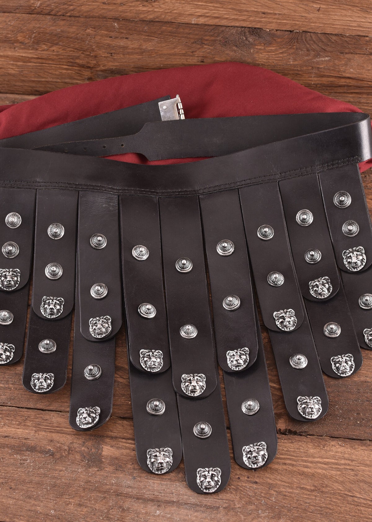 Greek leather apron belt, 132 cm