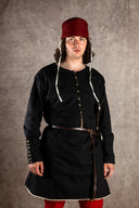 Cotehardie Rafael, nera, misto lana