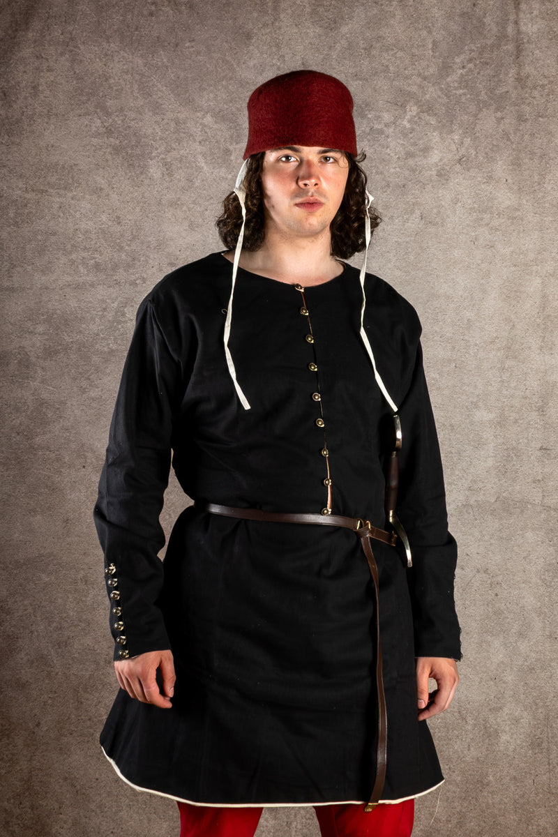 Cotehardie Rafael, nera, misto lana