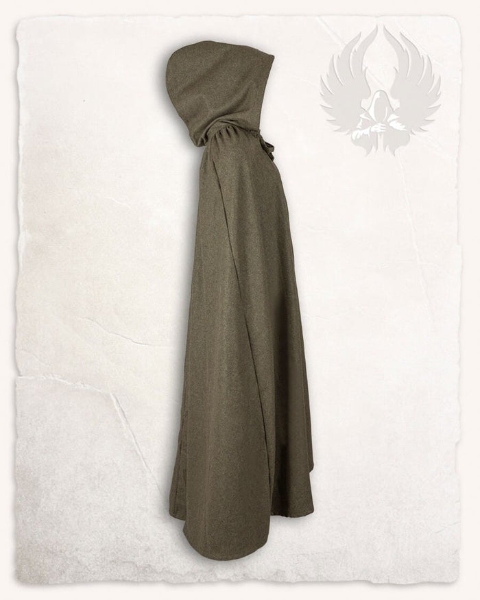 Cloak Harun, wool blend, olive
