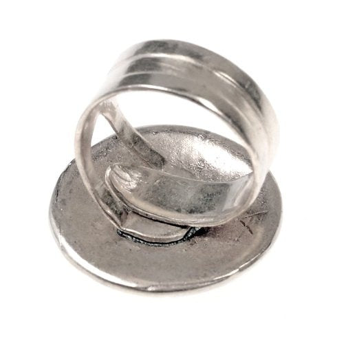 Birka Viking ring Borre style, silvered bronze