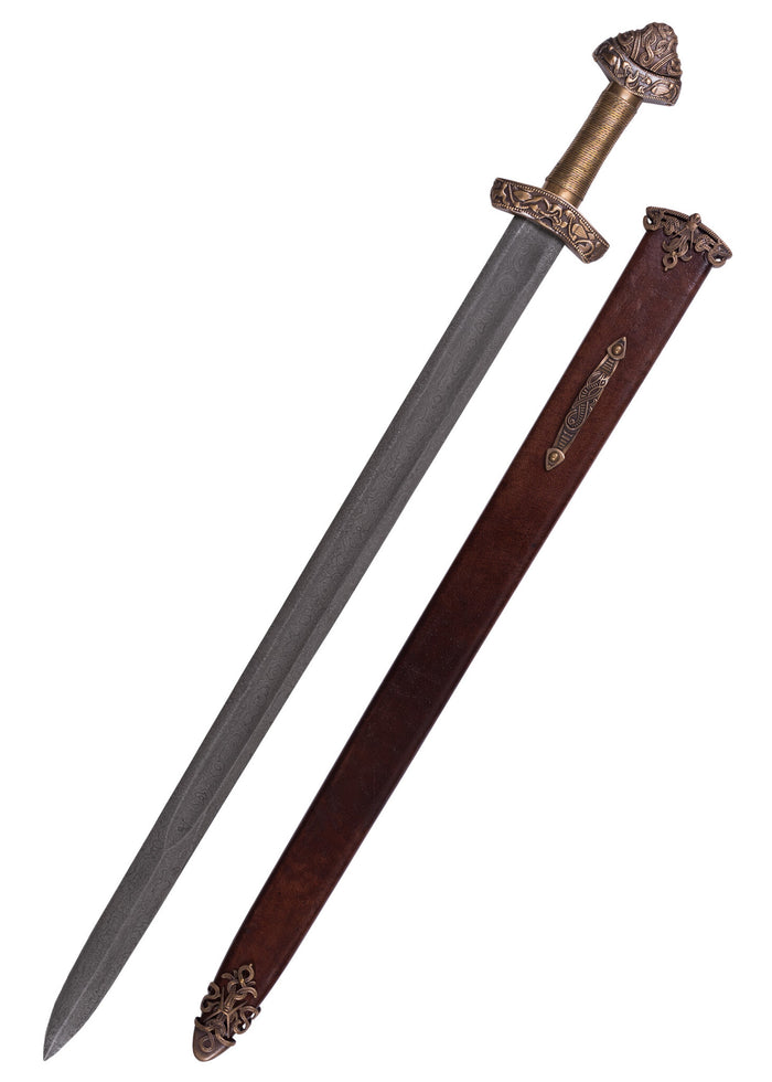 Viking sword Dybek damast, semi-sharp