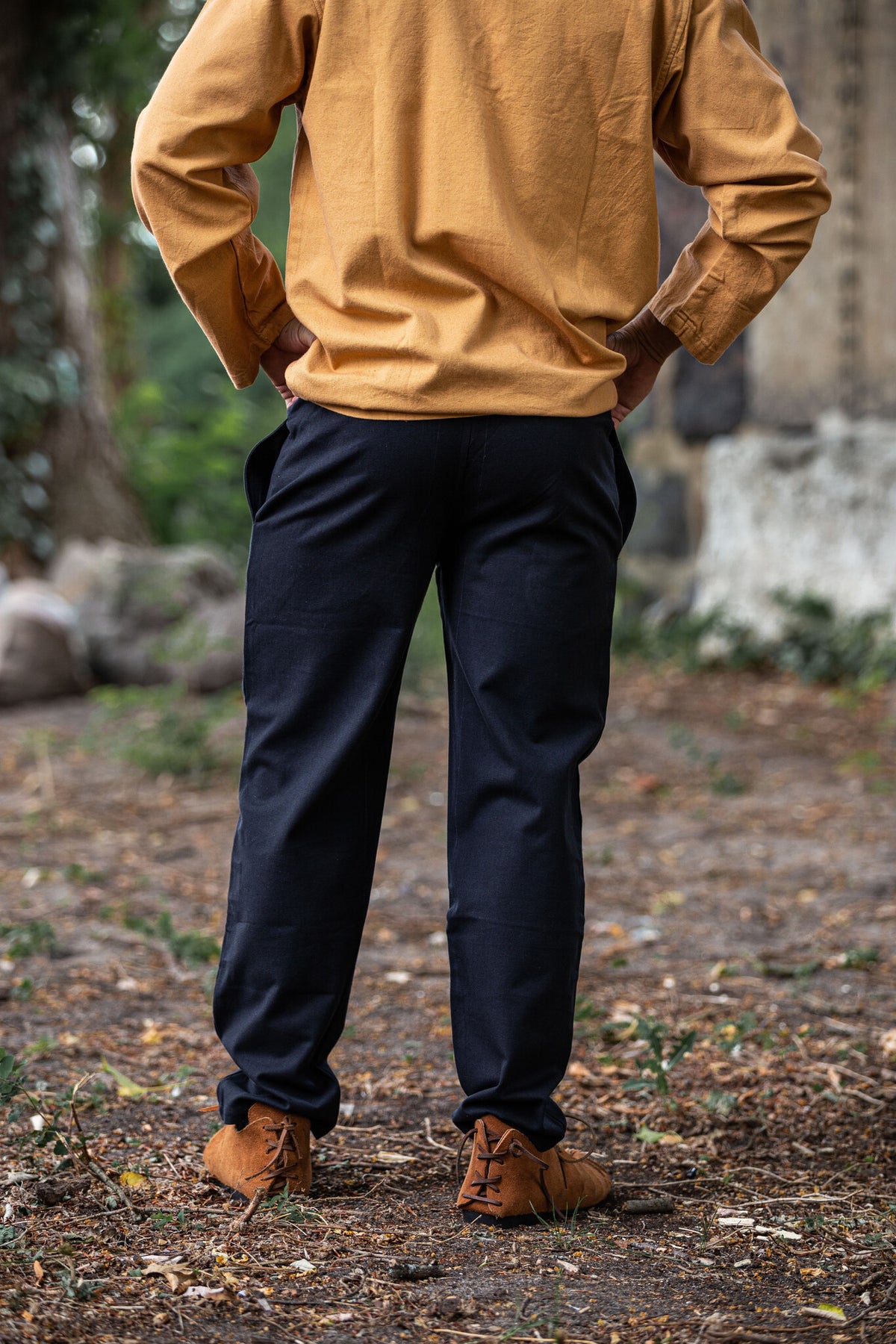 Cotton trousers Alin, black