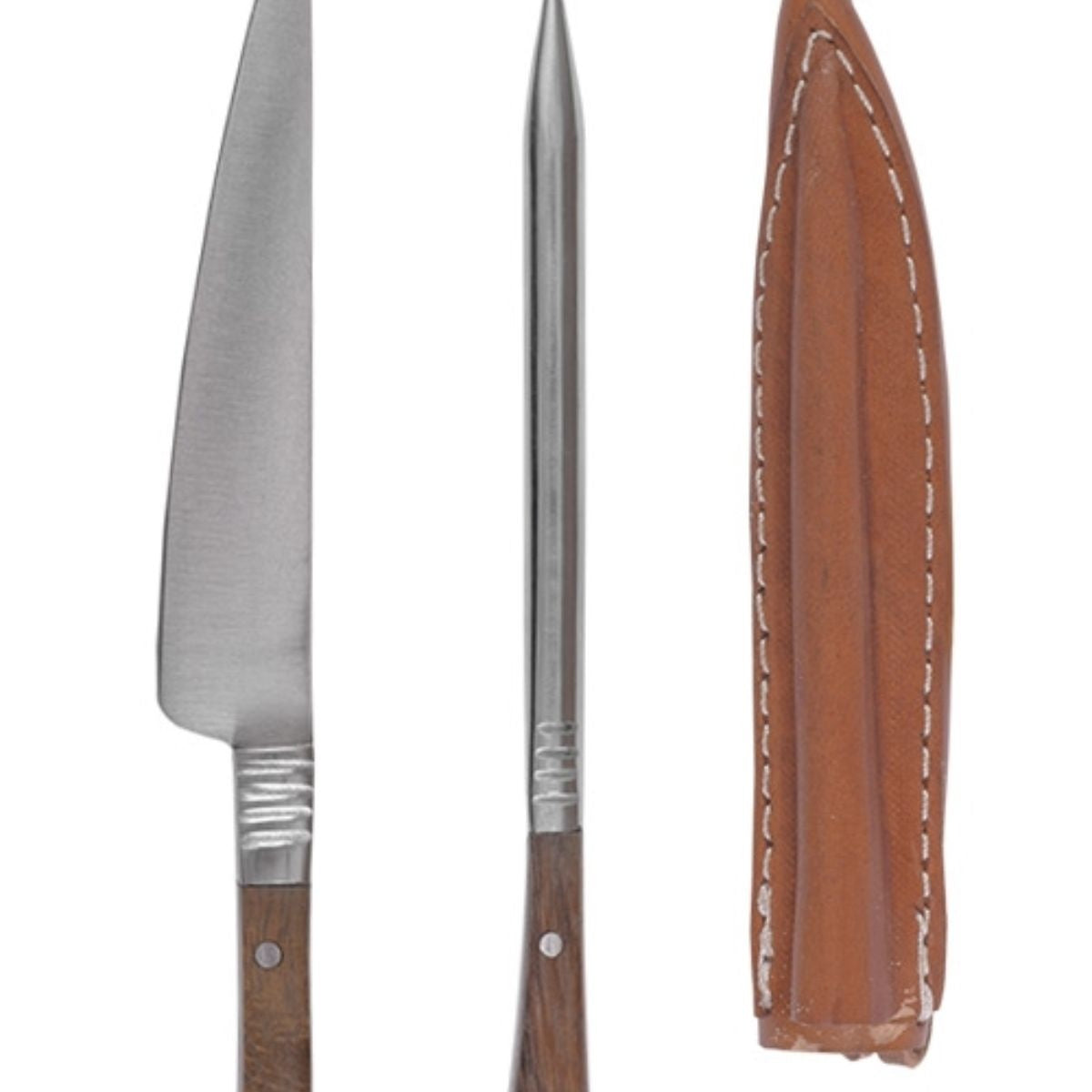 14th century cutlery set knife & eating awl, stainless steel