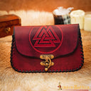 Viking Bag with Valknut, Red