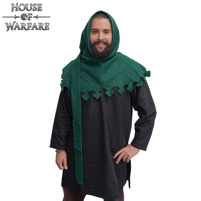 Late Medieval Liripipe Hood, Wool, Green
