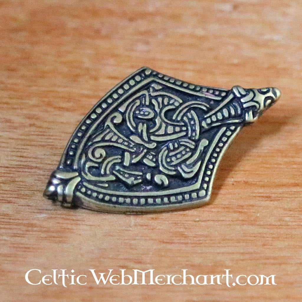 Belt end York, silvered zamak