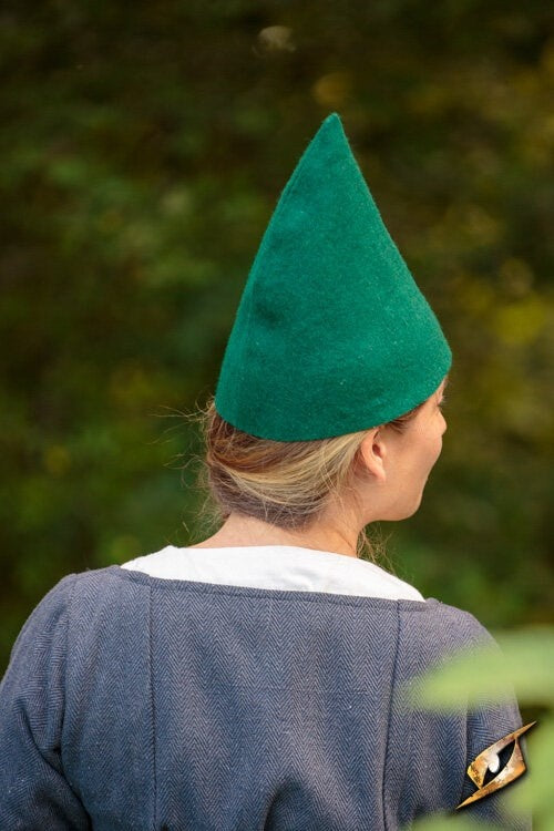Gnome hat, green, wool mix