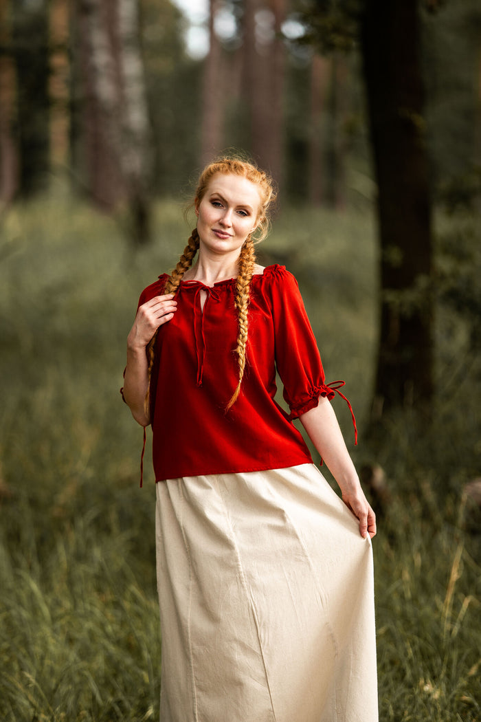 Baroque blouse Julia red