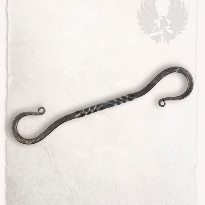 Hand-forged S-hook Gudrun twisted steel
