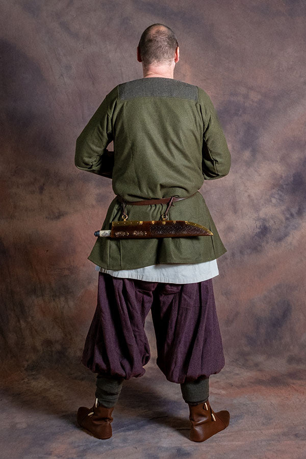 Rusvik Viking tuniek Szimon, olijf, wolmix