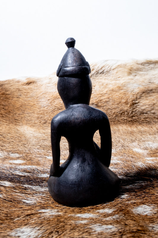 Wood carving Viking god Freyr