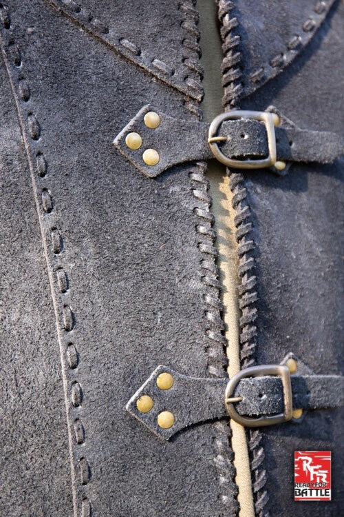 Brigandine with belts, black