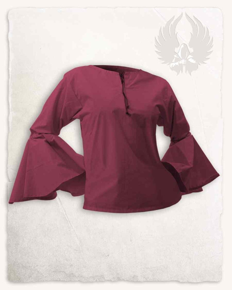 Piraten blouse Felice, bordeauxrood
