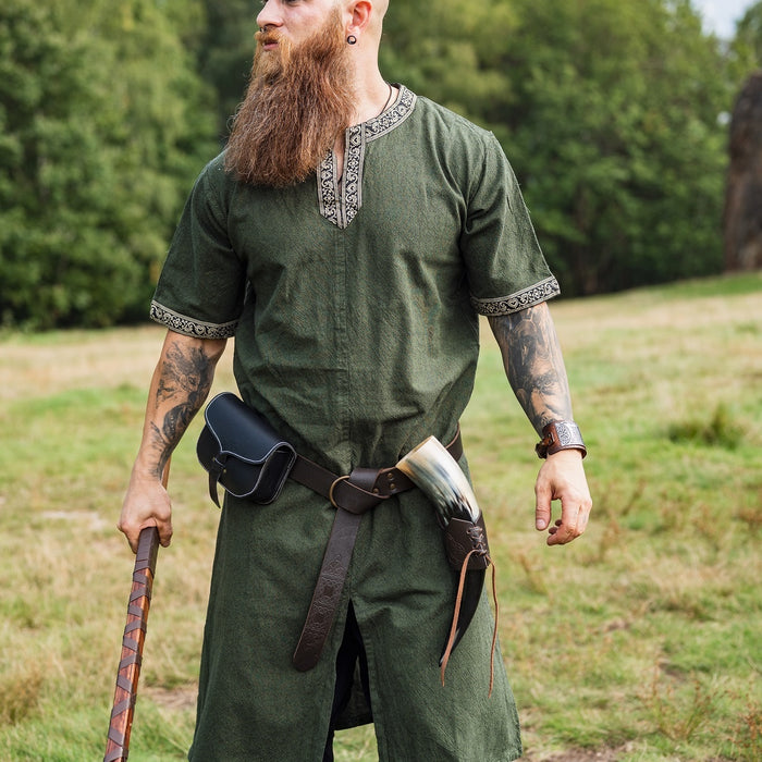 Celtic tunic, short sleeves, green