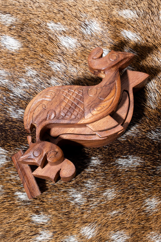 Jewellery box Celtic sea horse, wood