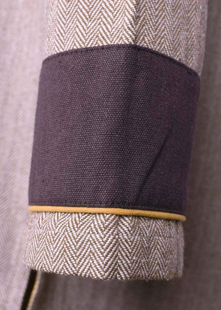 Germanic Thorsberg tunic, herringbone pattern, brown