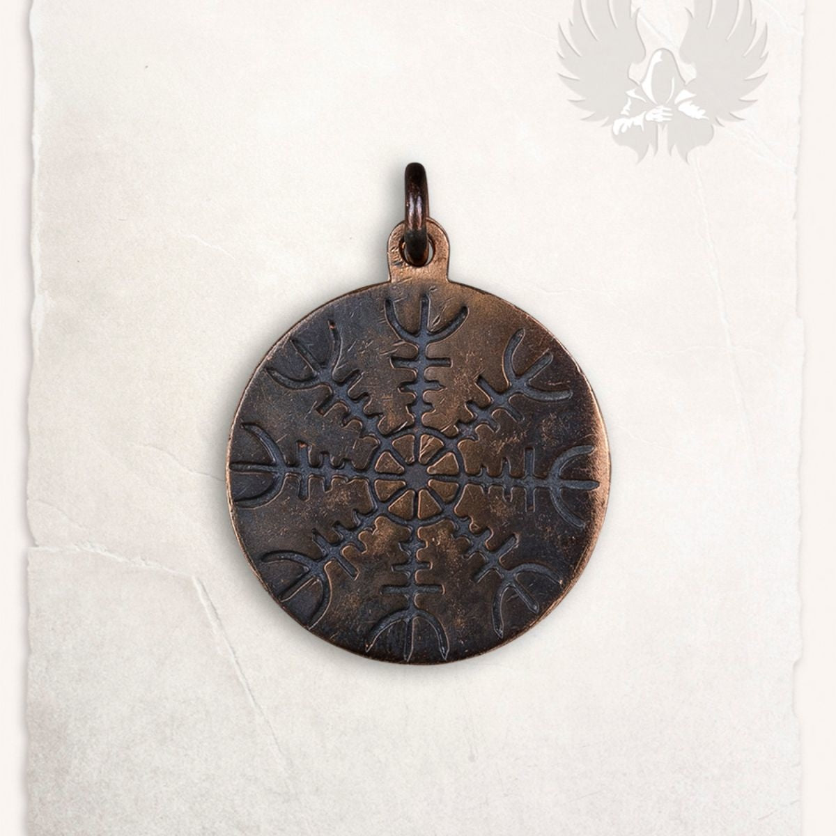 Viking pendant Ægishjálmur, bronze