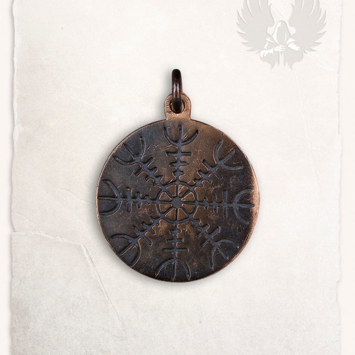 Viking pendant Ægishjálmur, bronze