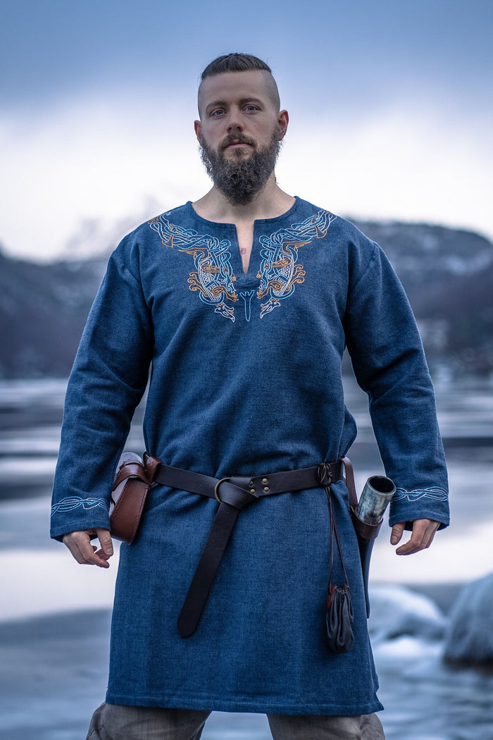 Tunic Viking jarl Hakon, blue
