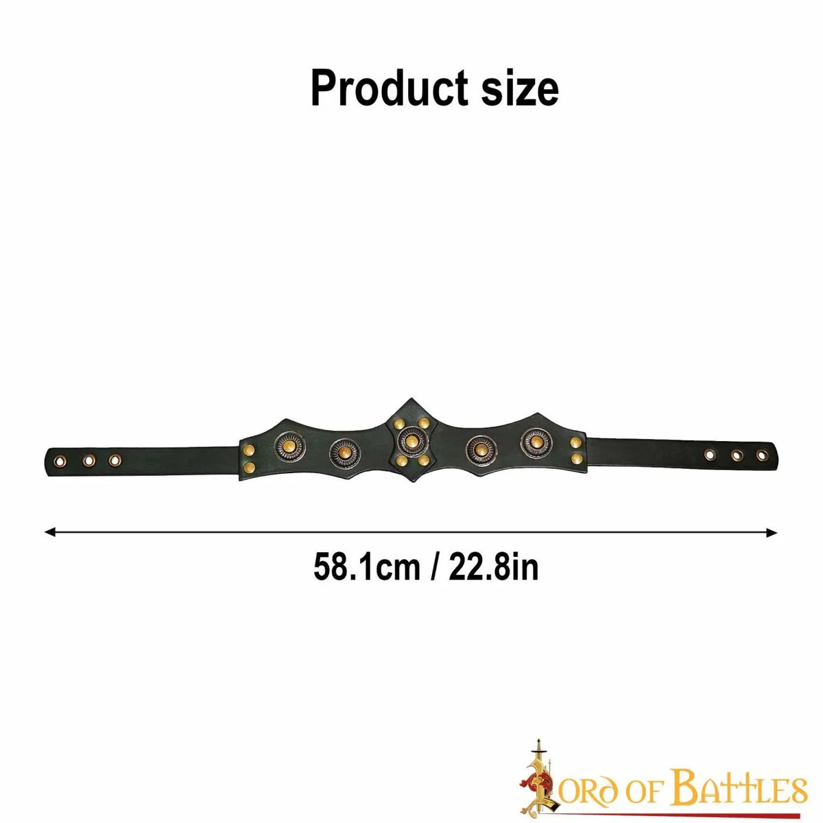 Leather crown Aldon, green