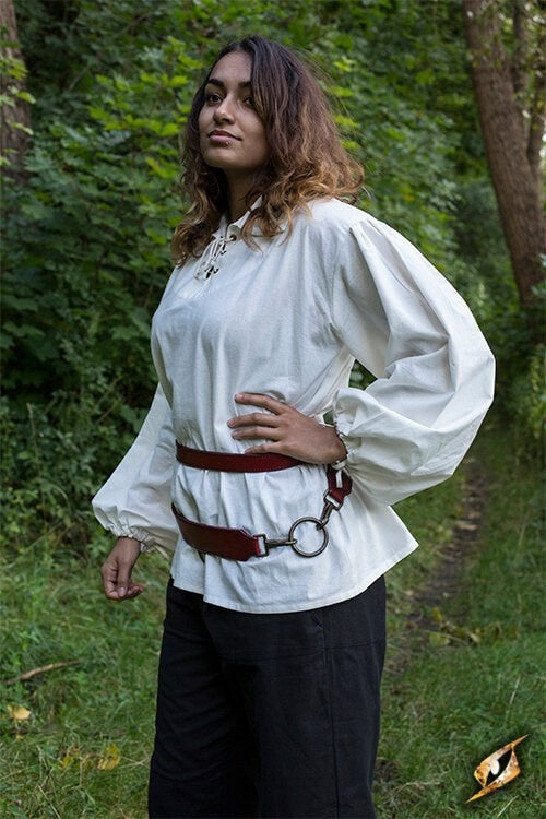 Two-part sword belt, red