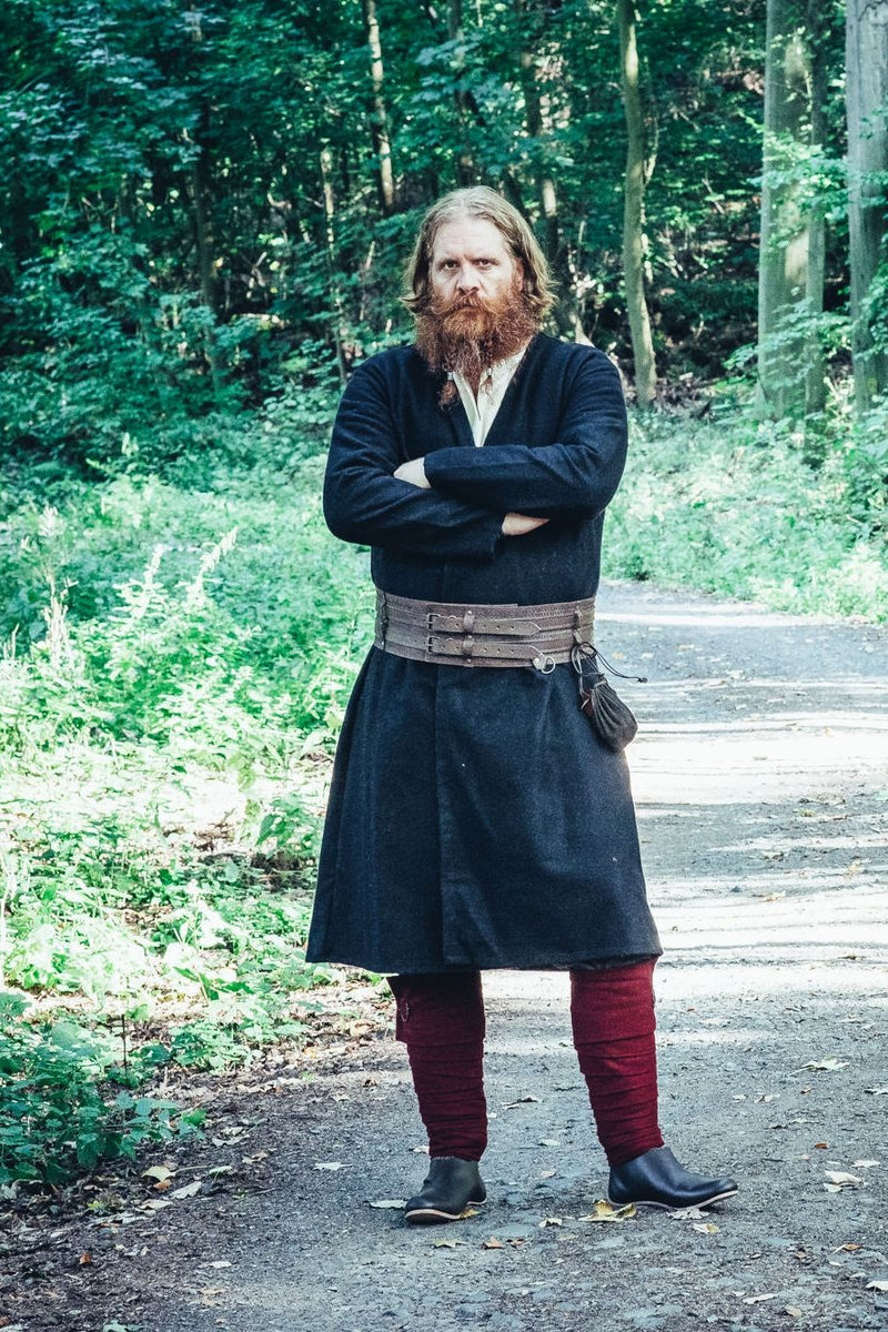 Caftan Gustav, noir, mélange de laine