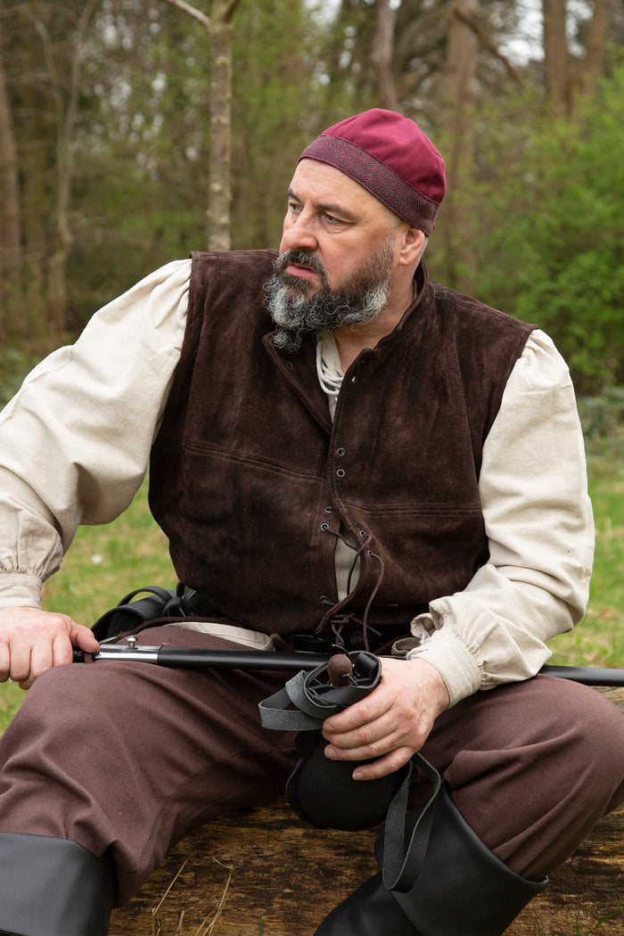 Viking hat Ivar, burgundy red