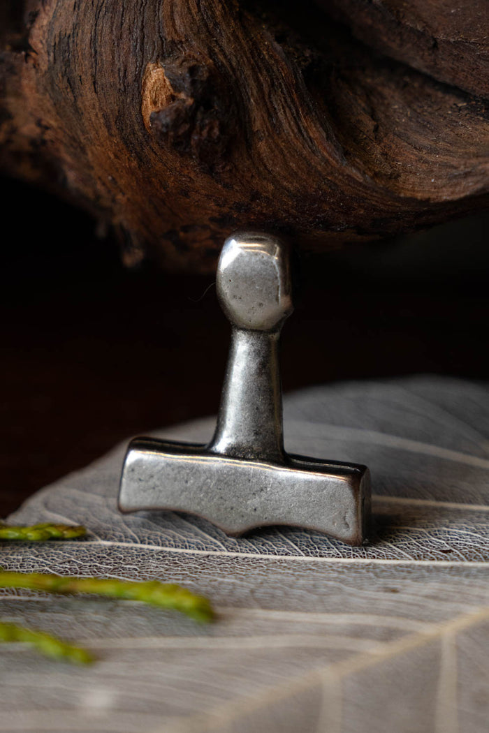 Viking Thor's hammer Sejro, silvered bronze