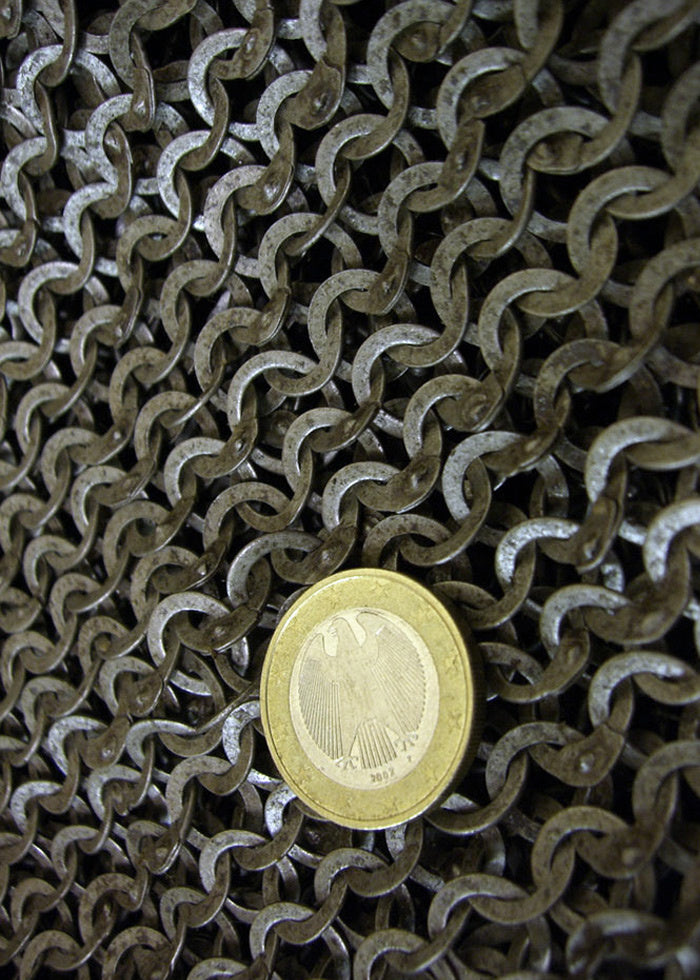 Haubergeon, gemischt, flache Ringe, keilförmige Nieten, 8 mm