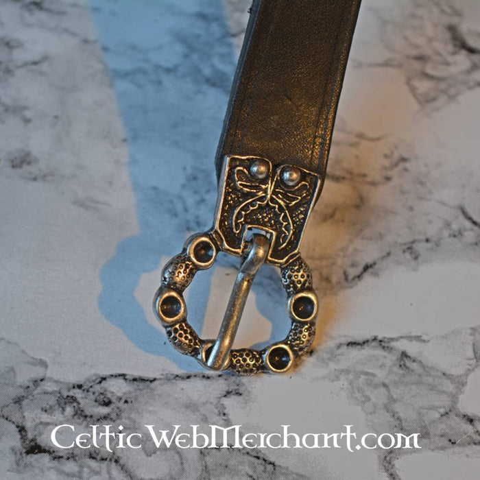 15th century belt London, silvered, 165 cm, brown