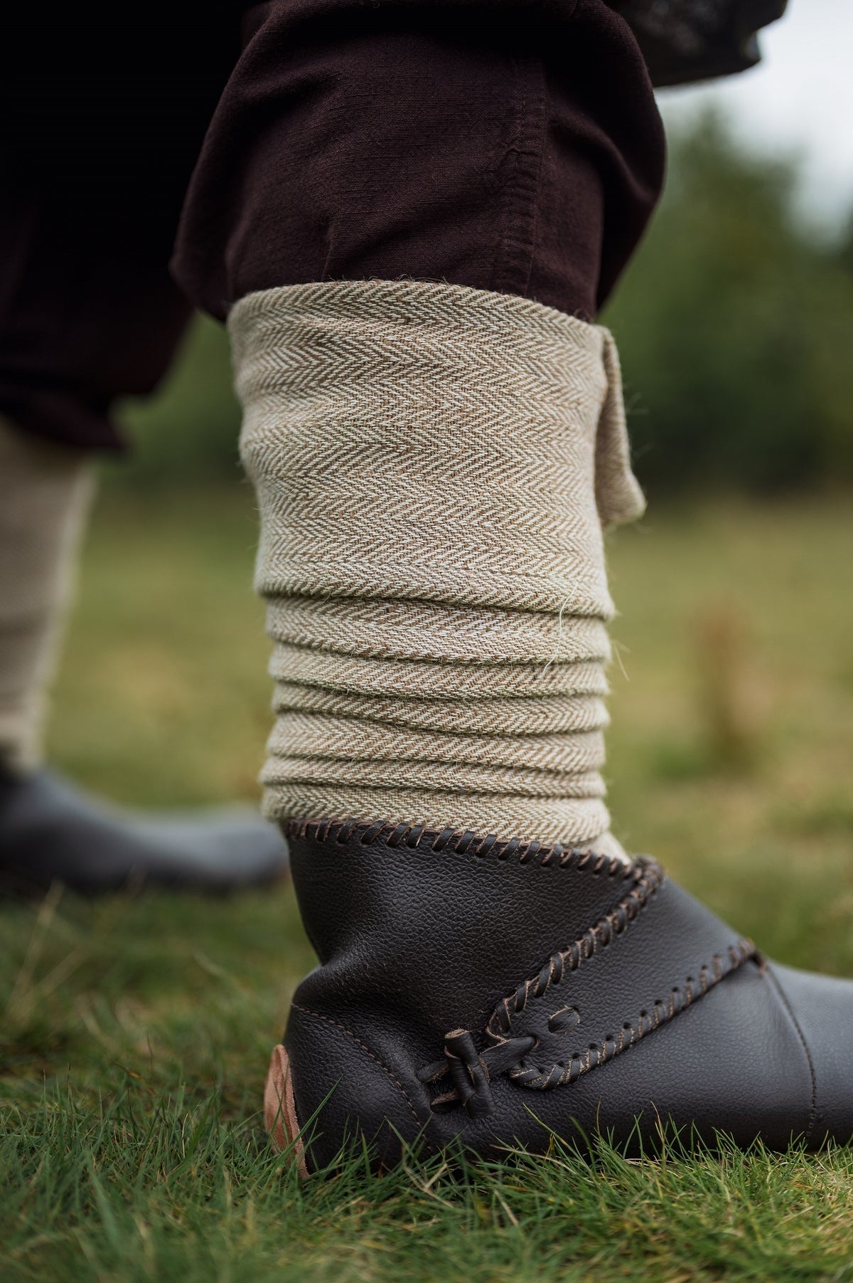 Viking winingas herringbone motif Halfdan, natural