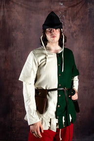 Surcoat Aleran, left, green, wool mix