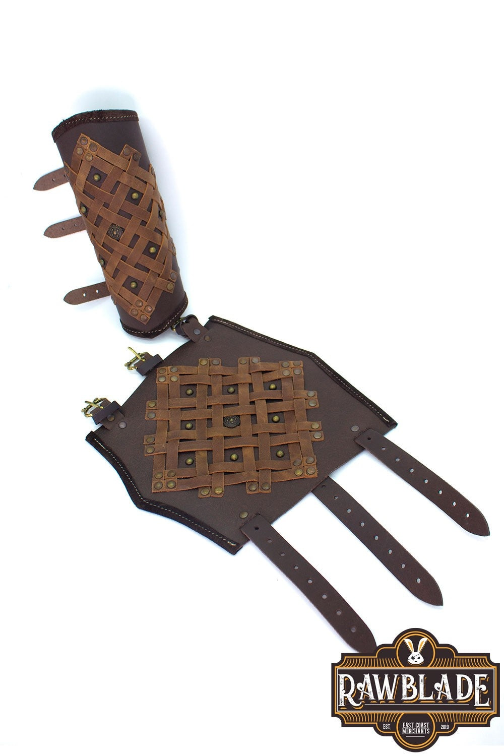 Brawley bracers, forearm guards, brown